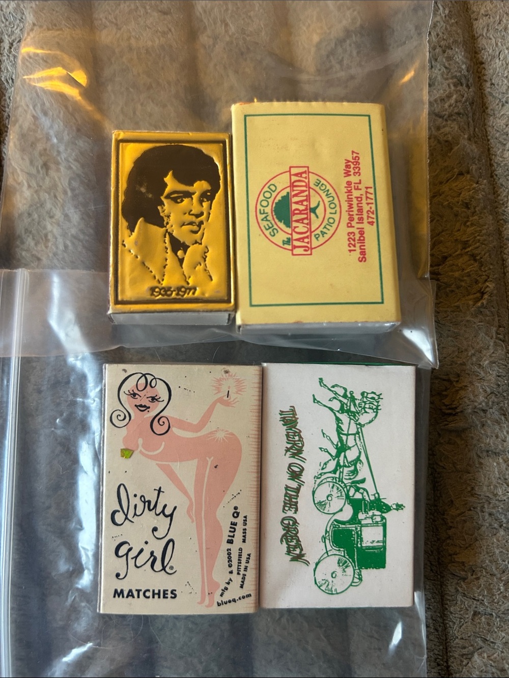 Vintage Matchbook Lot - Elvis Presley Tavern on the Green Jacaranda Dirty Girl